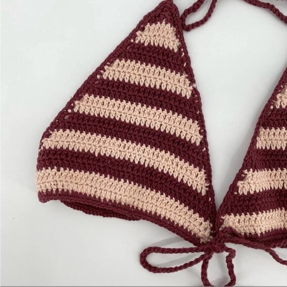 💗 3/$10 💗 NEW Revolve Miles crochet front tie bikini top Size Small - Picture 8 of 10